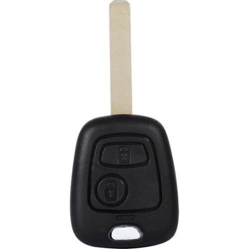 2 Buttons Uncut Blank Blade Remote Car Key Fob Shell Case For Peugeot 107 207 307 407 Key Shell Car Accessories Black HOT