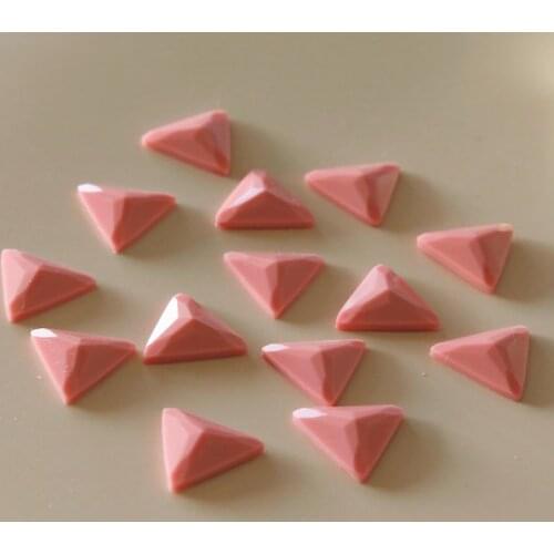 Ins gray powder small triangle Japan diy handmade accessories, night wind earrings jewelry materials with the same paragraph