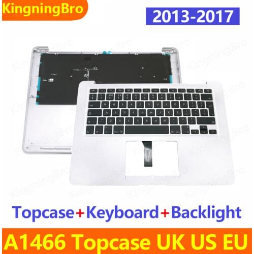 UK US EU A1466 Keyboard with Backlight with Topcase For Macbook Air 13" A1466 Palmrest Top Case 2013 2014 2015 2017 Years