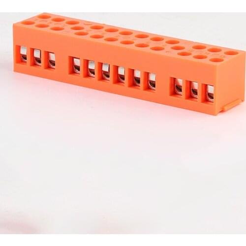 1pcs resistant fixed Terminal Block 660V36A connection range 0.5-3 Square fire-retardant Terminal Block 6-bit 10-bit 12