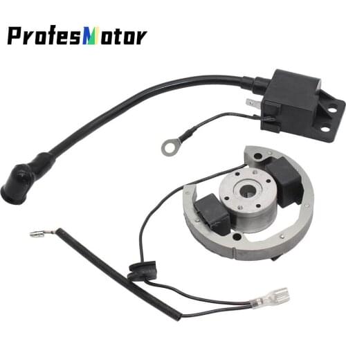 Motorcycle Ignition Coil Stator Flywheel Kit Magneto Replacement For 50 SX 50cc Pro Senior Junior SR JR 50 2001-2013