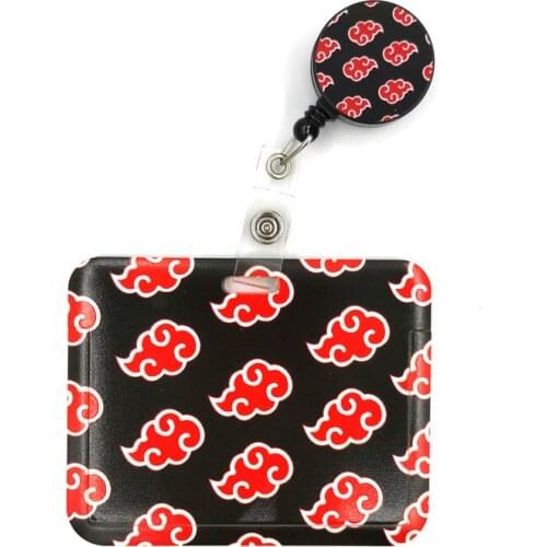 Clouds Anime Cute Card Cover Clip Lanyard Retractable Student Nurse Badge Reel Clip Cartoon ID Card Badge Holder accessories