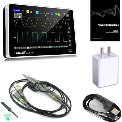 New FNIRSI-1013D Touch Screen Mini Tablet Multifunctional Dual Channel 100M Bandwidth 1GS Sampling Rate Digital Tablet