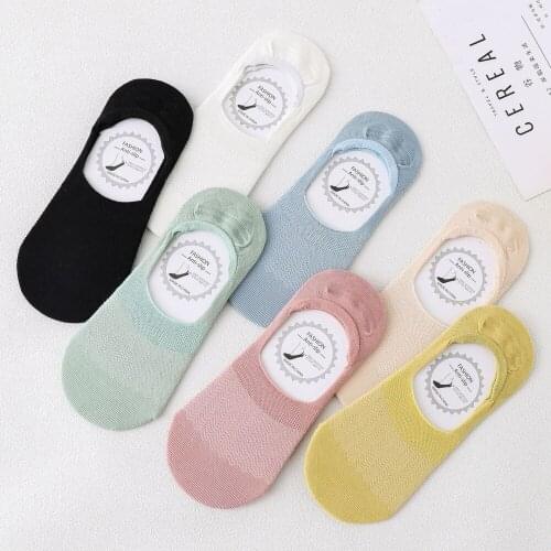 10 Pairs/Lot Cute Women Socks Shallow Spring Summer Invisible Boat Socks Ladies Girl’s Candy Color Breathable Thin Cotton Socks