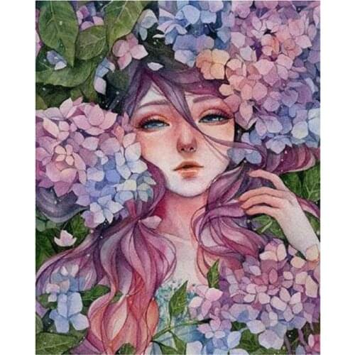 New Arrivals 5D DIY Full Round Diamond Painting Cartoon Girl 3D Embroidery Cross Stitch Rhinestone Mosaic Home Decor Gift Y229