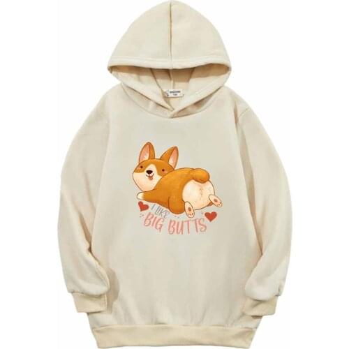 2-12 years old children in the spring and autumn season wearing clothes adorable corgi cotton hoodie leisure long-sleeved shirts
