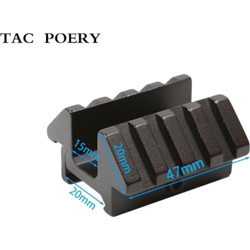 Hunting Accessories 4 Side Slot Tactical Double 45 Degree Offset 20mm Weaver Scope Mount Picatinny Rail For Rifle