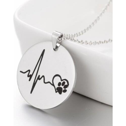 Couple Heart Necklace Cute Cartoon Cat Claw Pendant Necklace Simple Personality Golden Black Animal Necklace Jewelry Gift 2020