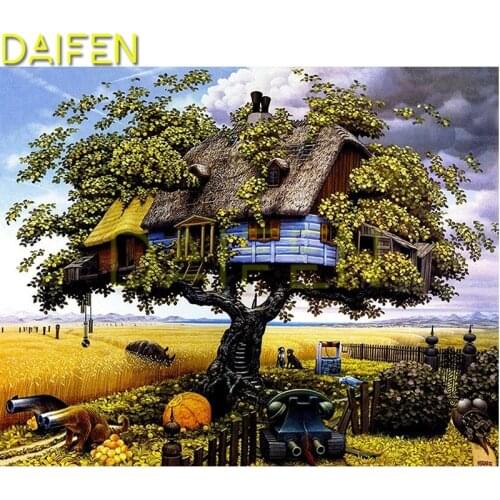 Full Round Diamond embroidery Tree house Full Square Diamond mosaic Tree house tractor pumpkin DIY Diamond painting Cross stitch