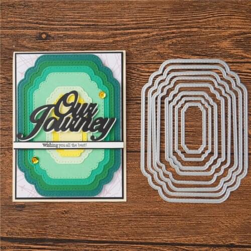 Frames Square Card Curves Border Metal Cutting Dies for DIY Scrapbook Cutting Die Paper Cards Embossed Decorative Craft Die Cut