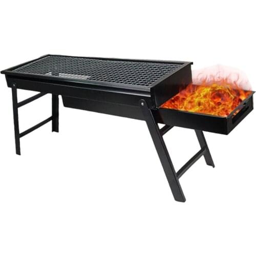 1 Pc Barbecue Grill Folding Portable Roasting Rack Charcoal Stove Stand BBQ Grill for Outdoor Camping Hiking