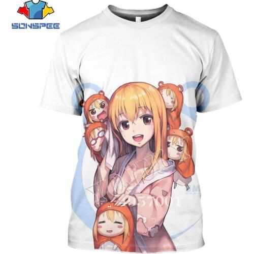 SONSPEE Sumer 3D Print Anime Himouto! Umaru-chan Harajuku Short Sleeve T-shirt Unisex Casual Tee Clothes Streetwear Fashion Men