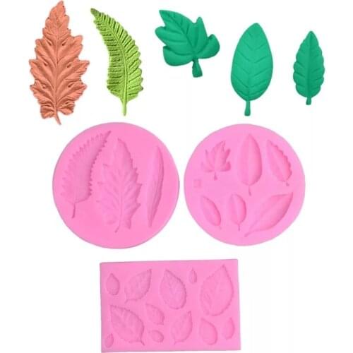 Sugarcraft Leaves Silicone Mold Candy Polymer Clay Fondant Mould Cake Decorationg Tool Flower Maple GumPaste Molds