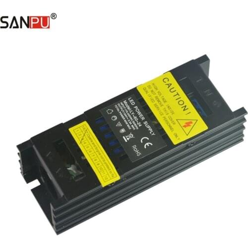 SMPS 60w 24v Light Transformer 2a 220v 230v ac-dc Constant Voltage Switching Power Supply Driver for LEDs Black Aluminum IP20