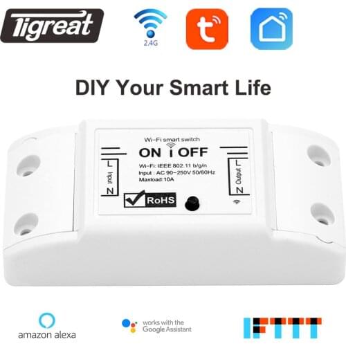 Smart Home Automation Wifi Switch Alexa Compatible Google Home Remote Control Interruptor wi-fi Module Tuya EU USA UK 110v 220v