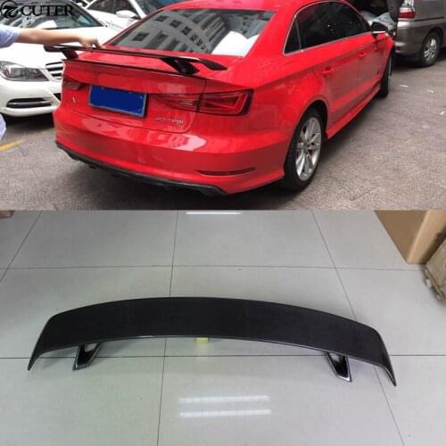 Universal Sedan Carbon fiber TTS style Rear Trunk Spoiler wings For Audi TT A1 A3 A4 A5 A6 A7 All 07-18