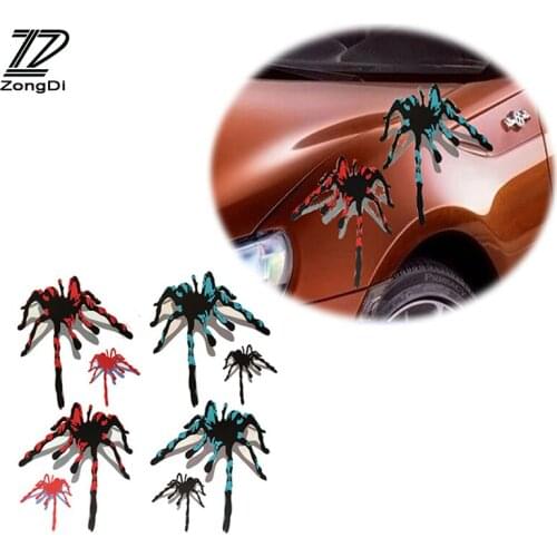 ZD 1Pcs car styling 3D spider stickers for Hyundai Creta Tucson BMW X5 E53 VW Golf 4 7 5 Tiguan Kia Rio Sportage Accessories