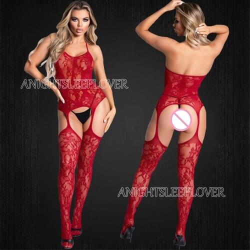 Porn Sexy Lingerie Bodysuit Underwear Sleepwear Women Tight Open Crotch Teddies Costumes Bodystocking Erotic Baby Doll Mujer