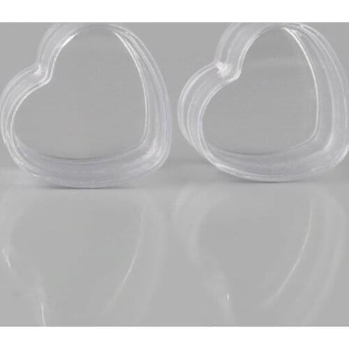 Free shipping - 1500pcs/lot 5g Heart Shape Plastic Jar, Small Plastic Cream Pot,Mini Cream Jar, Dispaly Case, Cosmetic Packaging