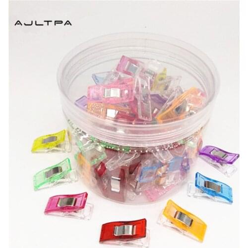 50Sets Multipurpose Multi Color Plastic Sewing Clip DIY Patchwork Fabric Quilting Clips With Box Sewing Accessories