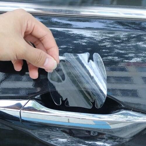 4Pcs/lot Universal Invisible Car door Handle Stickers Car Sticker Protection Protector Film Scratches Resistant Cover