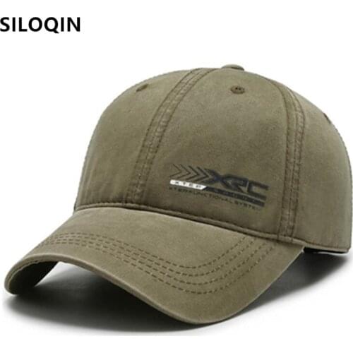 SILOQIN new unisex casual sports cap washable cotton baseball caps for men and women adjustable size fishing cap snapback hats