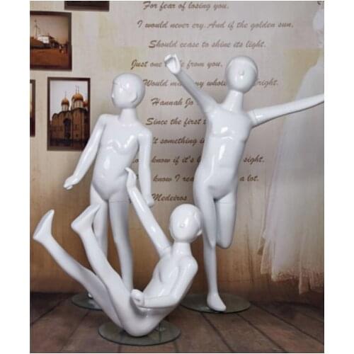 New High Quality Fashionable Style Gloss White Full Body Child Mannequin Child Manikin On Promotion