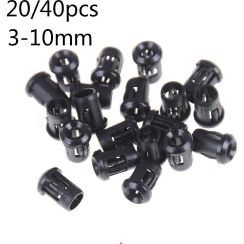 40pcs Or 20pcs Black Plastic Lamp Bases LED Lamp Diode Holder Black Clip Bezel Socket Mount 3mm/5mm/8mm/10mm