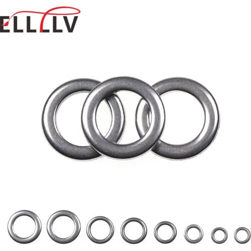 30pcs Saltwater Fishing Stainless Solid Rings Heavy-duty Lure Lead Jigging Rings Fishing Assistant Hook Lure Accessories