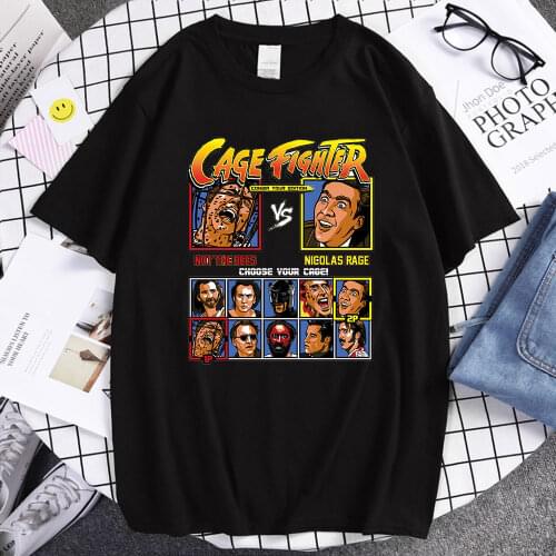 Cage Fighter T Shirt Not The Bees Vs Nicolas Rage Choose Your Cage T Shirt EU Size 100% Cotton Soft Cool Oversize Tee Shirt Tops