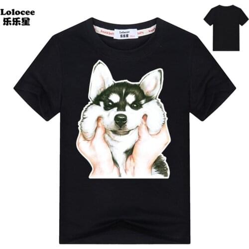 Summer 3d Husky T Shirt Kids Graphic Casual Cute Dog Short Sleeve T Shirt Boys Animal Dog T-Shirt
