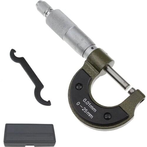 Outside Micrometer 0-25mm Metric Carbide Gauge Standards Caliper Measurement Tools Teaching