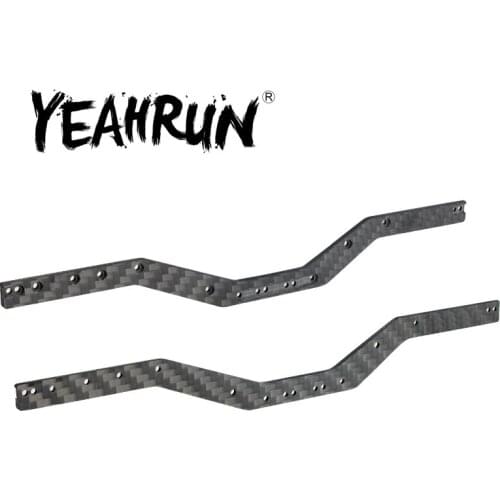 YEAHRUN 1Pair Black Carbon Fiber Chassis Frame Rails for Axial SCX24 90081 1/24 RC Crawler Car Upgrade Parts