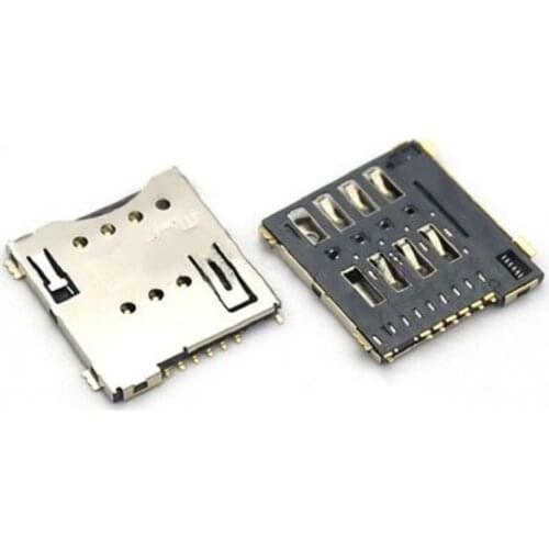 Micro SIM Card Connector MUP-C792 Original 10pcs Socket Patch Self-piercing 6 +1 P SIM Card Slot Socket YOINNOVATI