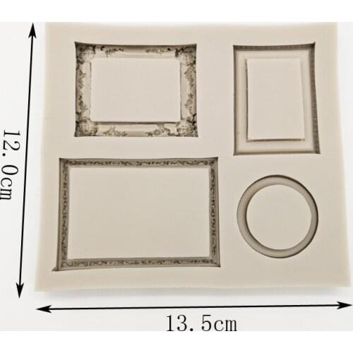 Retro Frame Silicone Mold Fondant Mould Cake Decorating Tools Chocolate Molds, Sugarcraft, Kitchen Gadgets