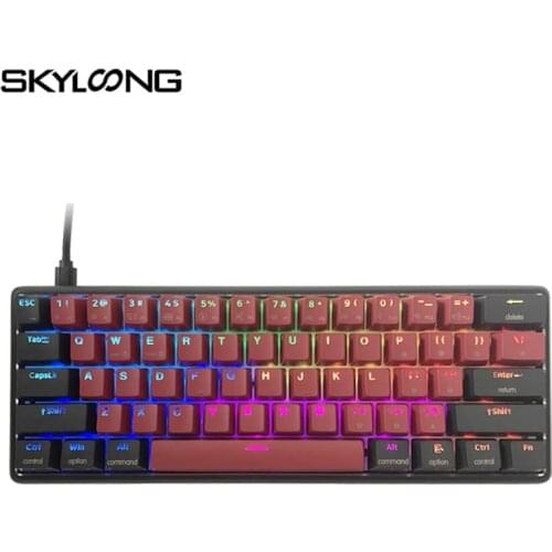 SKYLOONG V2-SK61 Mini Gamer 60% Mechanical Backlits Keyboard Switch Gateron USB Gaming Accessories Tablet Windows 10 Office 2019