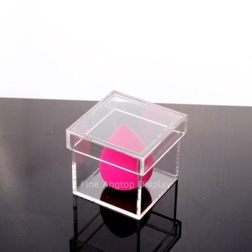 Modern Luxury Handcrafted Clear Acrylic Stackable Cube Box Jewelry Display