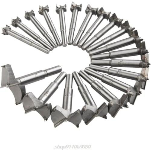 20pcs/set 14-50mm Forstner Drill Bits Woodworking Self Centering Hole Saw Carbide Wood Cutter Tools D25 20 Dropshipping