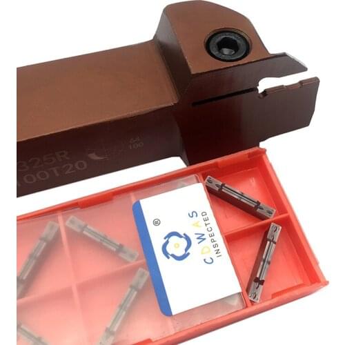 1PC MGHH325R 64 100 T20 Spring Steel Grooving Turning Tool Holder + 10PCS MGMN300 MP1125 Carbide Inserts CNC Cutting Lathe Tool
