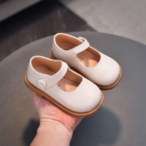 Fashion Autumn Fall Spring Children Girls Leather Princess Shoes Soft Sole Casual Shoes For Baby Girls Solid Color