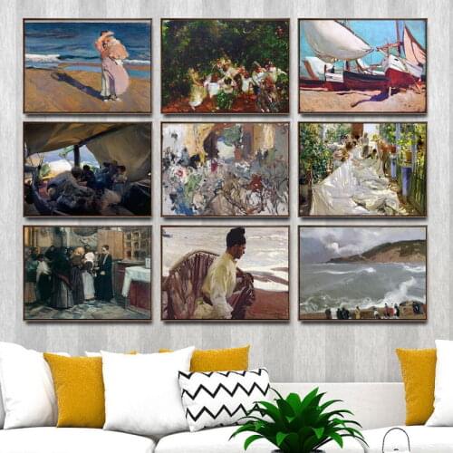 Home Decoration Art Wall Pictures Fro Living Room Poster Print Canvas Paintings Spanish Joaqun Sorolla 2