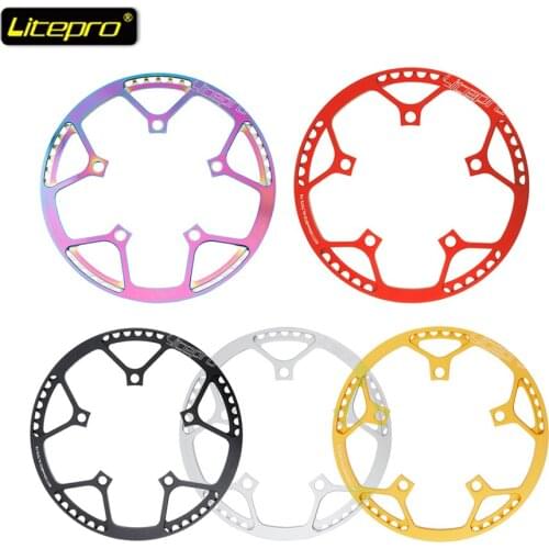 Litepro BMX Bicycle BCD130 Single Disc Gear Round Plate Crank 45/47/53/56 / 58T folding Bike Chainring Crank Chainring