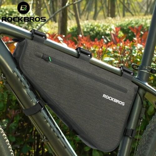 ROCKBROS Bicycle Bag Large Capacity Rainproof Bag MTB Road Cycling Frame Bag Triangle Pouch Waterproof Bag Bike Accessories