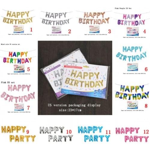 Happy Birthday Balloon Air Letters Alphabe Ramadan Foil Balloons Birthday Party Decorations Globos Balony Anniversaire