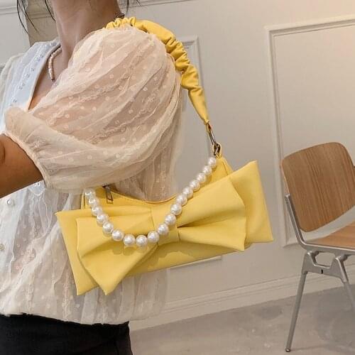 2021 Summer New Womens Underarm Bag Fashion Big Bow Design Fold Shoulder Messenger Bag Ladies Luxury Handbags and purse Bolsos