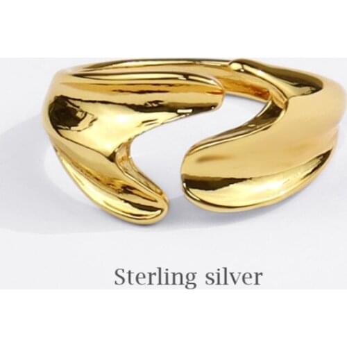 Sole Memory Creative Cute Mini Fishtail 925 Sterling Silver Female Resizable Opening Rings SRI833