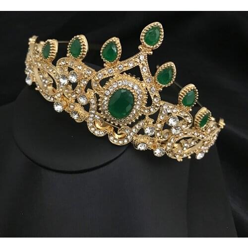 Vintage brand designs Queen crystal Crown gown wedding crown jewels tiaras and crowns for Bride women Hair Accessories