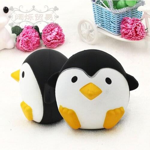 10pcs/pack PU Realistic Penguin Model Slow Rise Squishy Animals Squish Antistress Toys for Children Scented Squishys Squeeze Toy