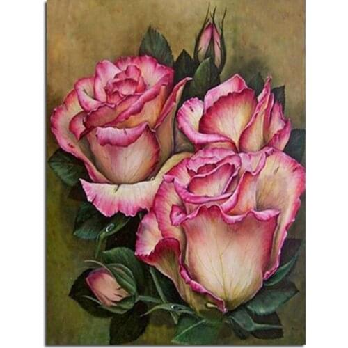 3D Three Roses 35x45cm DIY Diamond Painting Cross Stitch Needlework Diamond Mosaic Diamond Embroidery Pattern Hobbies And Crafts