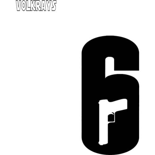 Volkrays Personality Car Sticker Six Symbol Lets Go Warrior Accessories Reflective Waterproof Sunscreen Vinyl Decal,12cm*5cm